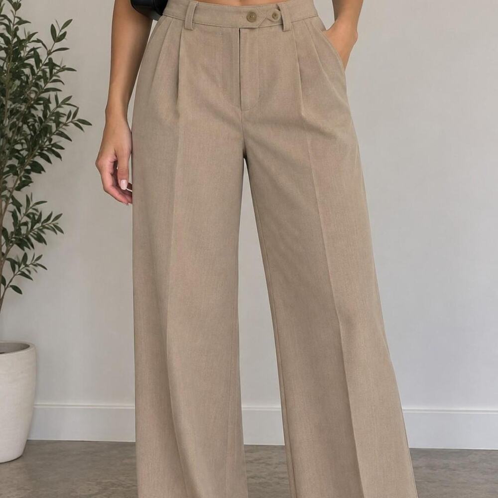 Sag harbor tan wide legged pants